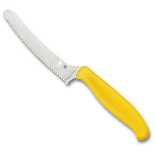 Spyderco Z-Cut Kitchen Knife Yellow Fully Serrated